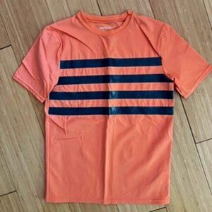 GapKids Swim - Rash Guard - Youth - Orange / Silver Stripes - GREAT CONDITION